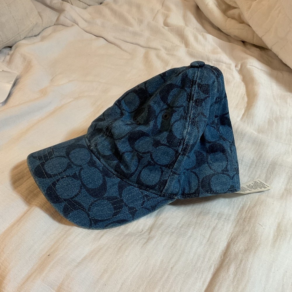 Coach Signature Denim Baseball Hat